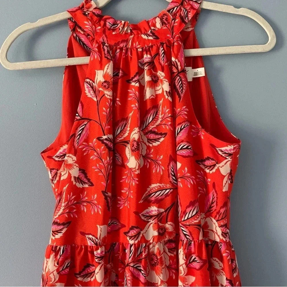 Eliza J high halter neck floral fit and flare Dress 18271 - Picture 3 of 11
